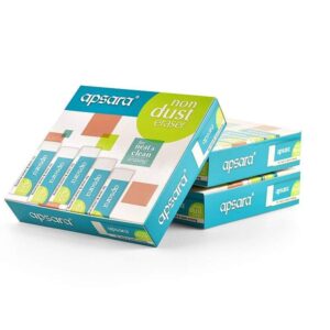 Apsara non dust eraser pack of 20 for clean erasing