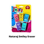 Nataraj smiley eraser pack of 5 colorful erasers for kids